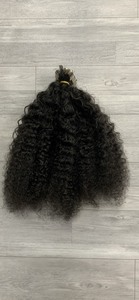 Sốc Bán Hàng Không-Remy Tóc Con Người Afro Kinky Xoăn Phần Mở Rộng Tóc Thoải Mái Cao Và Hiệu ứng Vô Hình Lông Phần Mở Rộng - Product Image 6