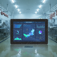 Usines intelligentes, ordinateur industriel tout-en-un 12,1 pouces, écran tactile capacitif, PC avec Windows Linux