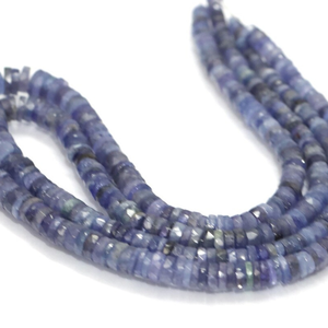 Perles Heishi en Tanzanite Facettée : 4-8mm, pour la création de bijoux en pierres précieuses - Product Image 2