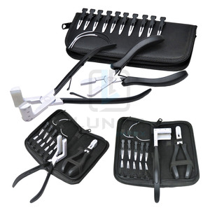2026 Hot Selling High Quality White Black Color Surgical Grade Stainless Steel Hair Extension Pliers <b>Tools</b> Kit Commercial Use - Product Image 6