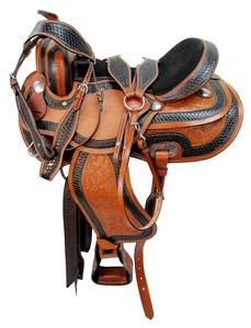 Ensemble de selles de cheval en cuir véritable de qualité supérieure, assorti parfaitement à l'endurance occidentale et à la pointe de course anglaise - Product Image 6