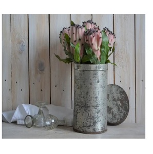 Stylish Galvanized Metal <b>Storage</b> Container with <b>Bag</b> Style Design Durable Organizer for Home Kitchen and Outdoor Uses From India - Product Image 5