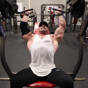 Chaleco ajustado para hombre, camiseta interior informal elástica, camiseta sin mangas de diseño personalizado para entrenamiento, gimnasio, Fitness, culturismo, transpirable - Product Image 2