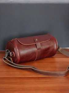 Sac à bandoulière en cuir multicolore Boston Bag Ladies Handbag Purse For Women Cylindrical Makeup Bag LCYB-0056 - Product Image 3