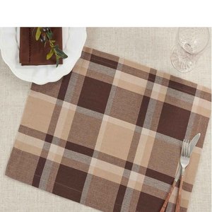 100% Cotton Black With Cream Color Tablemats High Quality Customized <b>Placemat</b> For Living Rooms Sustainable Reusable Wholesale - Product Image 3