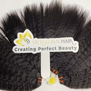 Cheveux bruts soyeux Machine Double trame crépus droits brillants cheveux humains bruts vietnamiens pour les femmes noires - Product Image 4