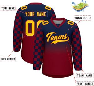 Pro Team Uniforms OEM ODM Custom Logo Sublimación Jerseys Venta al por mayor Durable Poliéster Secado rápido Alta calidad Hockey sobre hielo - Product Image 6