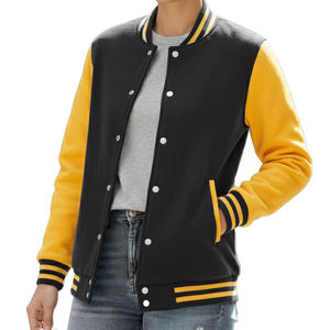 Chaquetas Varsity Personalizadas de Alta Calidad para Mujer, Nueva Moda 2025, Chaqueta Universitaria con Logotipo Personalizado Estampado para Mujer - Product Image 1