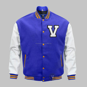 Vestes letterman personnalisées vestes en cuir de laine vestes universitaires - Product Image 5