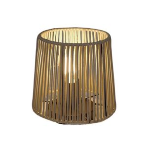 Lampada da tavolo con cordino in seta color sabbia Manila 200mm E27 40W (Jueric 10513) - Product Image 1