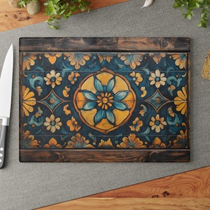 Mexico phong cách thủy tinh cắt Board trang trí charcuterie món quà ven biển talavera cắt khối hòn đảo nhiệt đới Tây Ban Nha phục vụ - Product Image 2