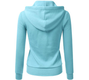 Sudadera con capucha de mujer con logotipo estampado personalizado de alta calidad Material personalizado Sudadera con capucha flexible para mujer - Product Image 4