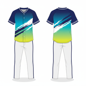 Uniforme de Béisbol Personalizado de Alta Calidad, 100% Poliéster, Secado Rápido, Cuello en V, Tela Ligera, Nombre y Número del Jugador, Unisex - Product Image 1