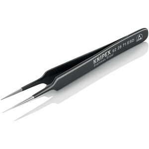 Pinzas de precisión de 110 mm, rectas, de acero inoxidable, antimagnéticas y conductoras de electricidad, de KNIPEX - Product Image 3