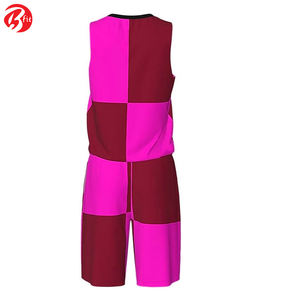 Ropa deportiva de la más alta calidad, último diseño, impresión por sublimación, conjunto de uniforme de baloncesto, pantalones cortos de baloncesto de verano Bsci - Product Image 3