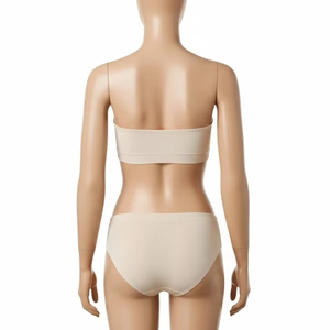 Conjunto de Brasier y Bragas sin Tirantes, Tela Suave de Nailon y Elastano, Transpirable, Inalámbrico, Cómodo para Uso Diario, Venta al por Mayor - Product Image 3