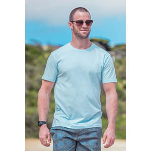 Camiseta de manga corta teñida en azul para hombre, camiseta grande DE ENTRENAMIENTO DE BUENA CANTIDAD - Product Image 3