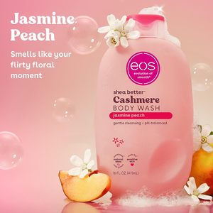 Gel Douche Hydratant Crémeux EOS Jasmin Pêche Cachemire 16oz au Beurre de Karité et Vitamine E, pH Équilibré, Végan, Vente en Gros - Product Image 1