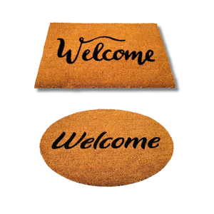 Alfombras de bienvenida de fibra de coco personalizadas de Vietnam con alfombrilla de bienvenida hecha a mano de PVC con opciones de forma únicas - Product Image 1
