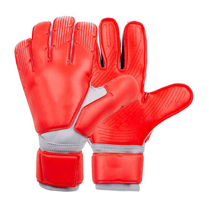 Gants de gardien de but de football rouges personnalisables de haute qualité KATBROS INDUSTRY, sangle de poignet réglable à boucle auto-agrippante, doigts entiers antidérapants - Product Image 1