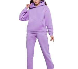 Survêtement pour femmes avec logo personnalisé, style streetwear, manches longues, séchage rapide, respirant, best-seller, matière polyester et coton - Product Image 4