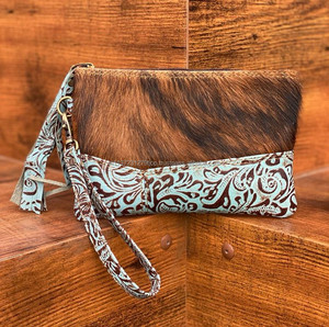 Nuevo diseño, gran oferta, billetera de cuero de piel de vaca Real para mujer, elegante, hecho a mano, talla turquesa, multiusos, bolsas con borlas - Product Image 3