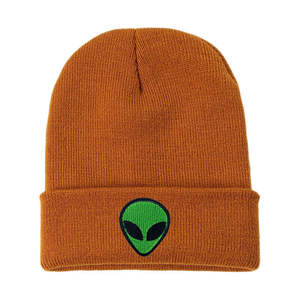 Gorro de Invierno de Jacquard Acrílico Suave, Bordado, con Vuelta, Unisex, Estilo Urbano - Product Image 1