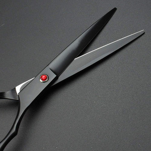 Juego de corte de pelo de peluquero de acero inoxidable negro personalizado, tijeras de peluquería, afeitado, herramientas de estilismo multiusos - Product Image 6