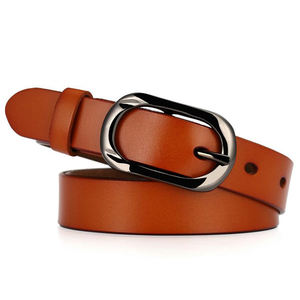Ceinture décontractée pour hommes en cuir de vache véritable avec boucles à ardillon en acier Style logo personnalisé Design populaire - Product Image 2