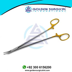 Heaney Porte-aiguille Poignée en or Inserts en carbure de tungstène Instruments de suture pour chirurgie vasculaire 24cm - Product Image 5