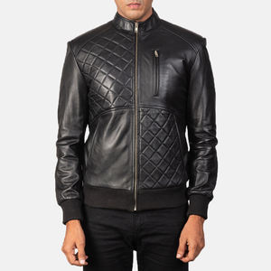 Kivotech Custom Made Coated Cow Leather <b>Jackets</b> <b>Men's</b> Genuine Leather Windproof with Zipper 100% Quality - Product Image 1