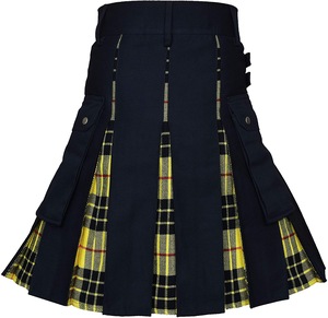 Écossais pour hommes Kilt mode décontracté rétro Style écossais poche jupe plissée personnalité traditionnelle Kilts motif à carreaux jupes - Product Image 4