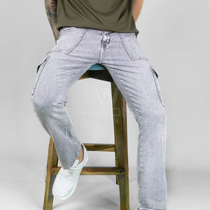 Nouveau produit populaire Pantalon cargo pour homme avec logo personnalisé Pantalon cargo à jambe droite en coton - Product Image 6
