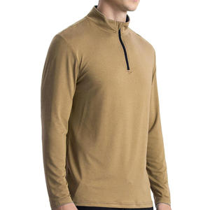 Vente en gros Sweatshirts Golf Pullover à capuche Polyester à manches longues Quarter Zip Golf Pullover confortable respirant hoodie hommes - Product Image 3