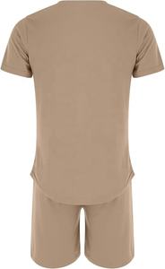 Nuevo conjunto de pantalones cortos para correr de poliéster de secado rápido de verano contraste de talla grande 2 uds Sportsuit de verano de secado rápido incluye camisa - Product Image 4