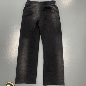 Pantalones de chándal de algodón de rizo francés vintage desteñidos al sol con logotipo personalizado, pantalones de chándal de lavado ácido de gran tamaño para hombre personalizados - Product Image 5