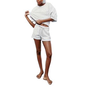 Nuevos conjuntos de pantalones cortos de verano personalizados de algodón 100% de alta calidad para mujer estilo informal al aire libre más vendidos conjuntos de pantalones cortos para mujer - Product Image 3