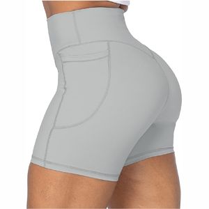 Respirant haute élastique Yoga Shorts sans couture sport Leggings taille haute taille basse Gym Fitness court motif solide - Product Image 5