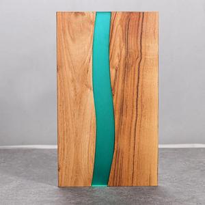 Las más populares tablas de cortar con forma rectangular de madera y resina, tabla de cortar moderna de resina, utensilios de cocina de madera de acacia, tablas de desayuno - Product Image 5