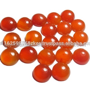 พลอยคาร์เนเลียนธรรมชาติคุณภาพพรีเมียม สีส้ม ทรงเหลี่ยมเจียระไนแบบคาโบชอง ขนาด 8 มม. รับรองโดยผู้ตรวจสอบอิสระ สำหรับทำเครื่องประดับ - Product Image 3