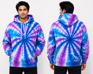 Sudadera con Capucha Tie-Dye para Hombre SINEWY SPORTS, Corte Regular, Informal, con Bolsillos, Estilo Otoñal - Product Image 5