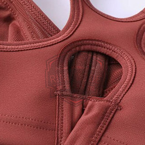 Best Quality Women Sports Bra Simple Design Front Logo Breathable Eco-Friendly Spandex/Polyester Customizable Medium Support - Product Image 5