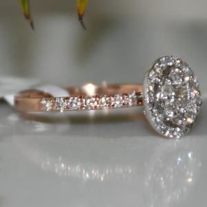 Bague en diamant naturel véritable or 14 carats 18 carats coupe brillante bijoux de déclaration certifiés par une tierce partie pour son cadeau d'anniversaire de mariage - Product Image 3