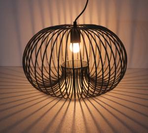 Lámpara colgante de hierro negro hecha a mano, iluminación de techo colgante ajustable para el hogar, la Oficina y la cocina, fácil instalación, diseño elegante - Product Image 2