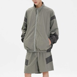Vente en gros Veste coupe-vent coupe-vent personnalisée pour hommes, ensemble short et survêtement en nylon deux pièces à motif de lettres pour le printemps - Product Image 6