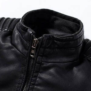 Veste en cuir de haute qualité pour hommes, noire, style streetwear, 2025, vestes en cuir véritable pour l'hiver - Product Image 2