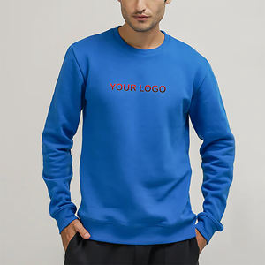 Por encargo de peso pesado Streetwear cuello redondo 100% algodón polar Sudaderas talla grande transpirable Hip Hop sudadera - Product Image 4