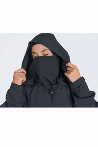 Ropa Deportiva Holgada de Invierno con Estampado Transpirable de Secado Rápido para Mujeres Musulmanas, Poliéster/Nailon, Talla Grande - Product Image 2