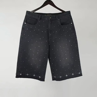 Nouveaux shorts en jean écologiques de style américain pour hommes, résistants, tendance, décontractés, coupe ample, 100 % coton