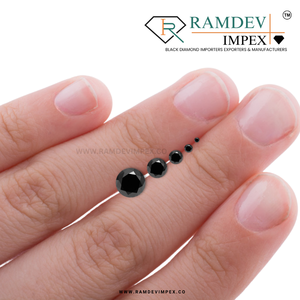 2.90-3.10mm noir traité naturel rond brillant taille 1.00 Ct AA qualité diamants en vrac pour les paramètres de bijoux fins - Product Image 3